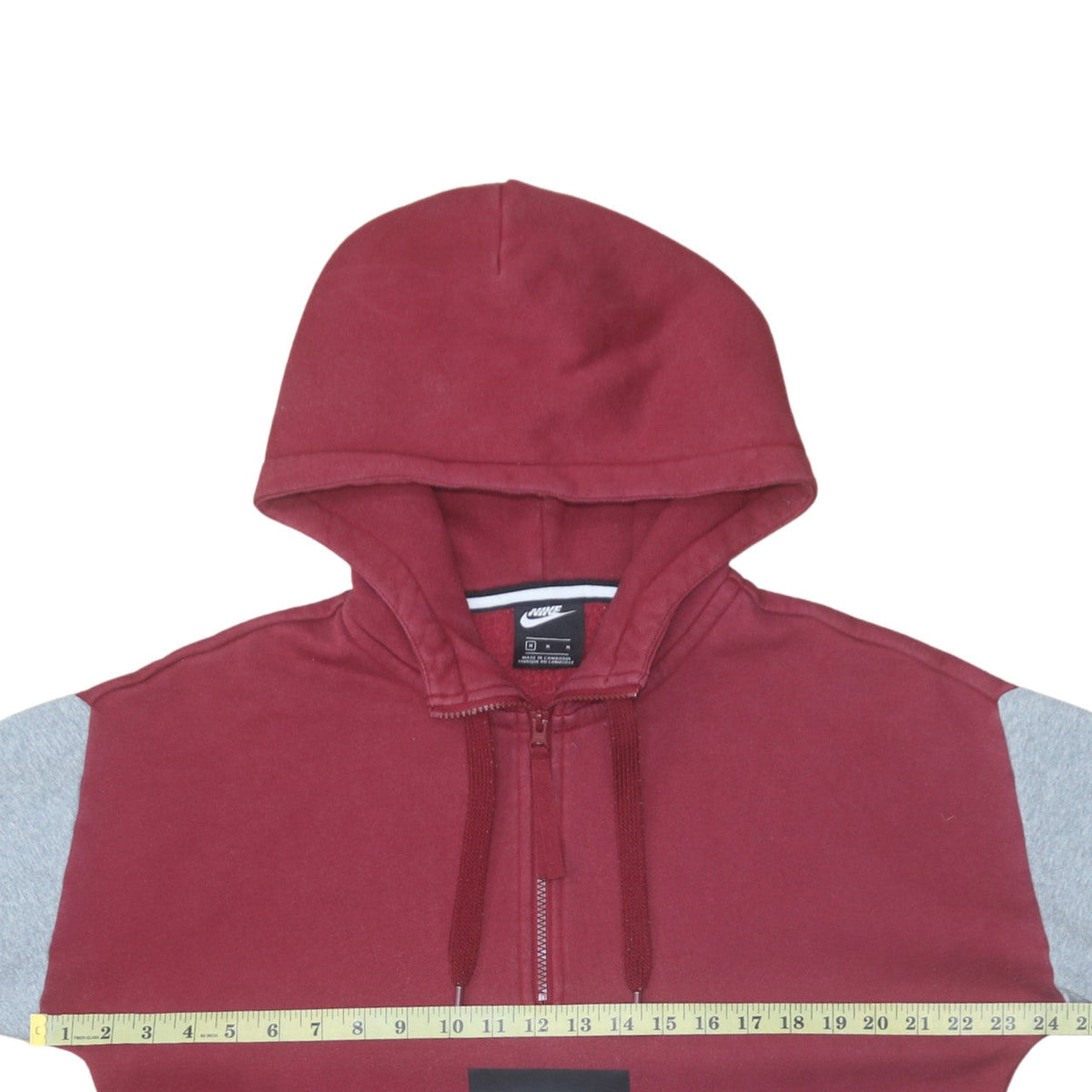 Mens UK Size M Nike Red 1/2 Zip Hoodie