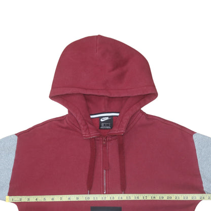 Mens UK Size M Nike Red 1/2 Zip Hoodie