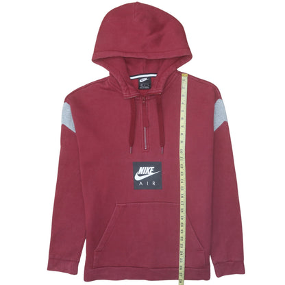 Mens UK Size M Nike Red 1/2 Zip Hoodie
