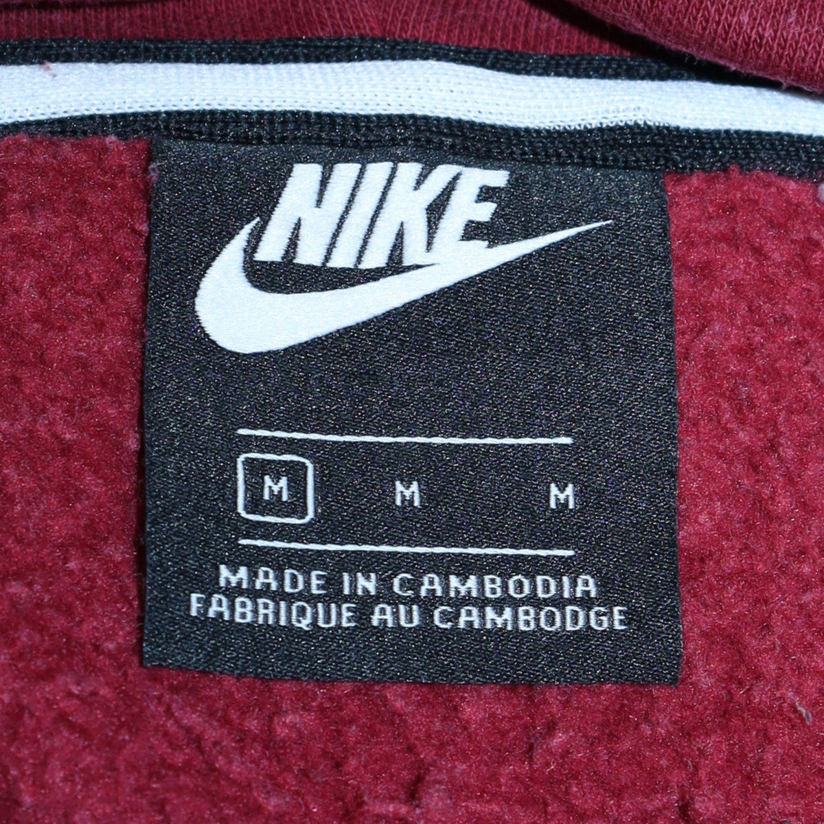 Mens UK Size M Nike Red 1/2 Zip Hoodie