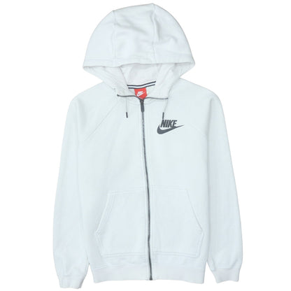 Mens UK Size S Nike White Full Zip Hoodie