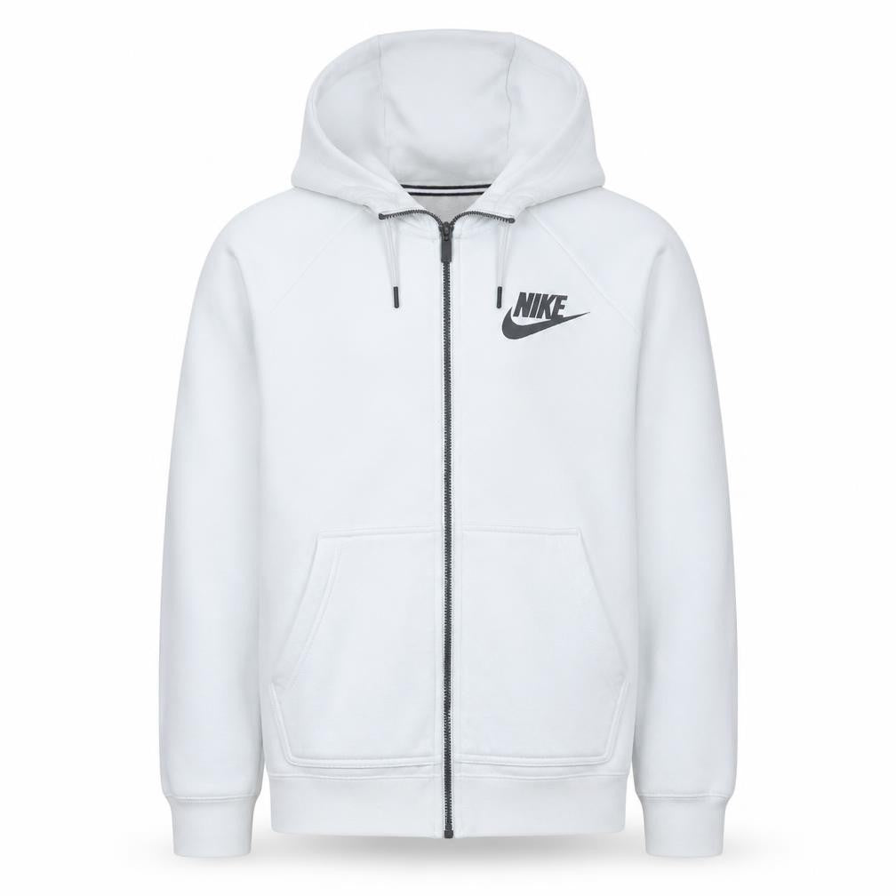 Mens UK Size S Nike White Full Zip Hoodie