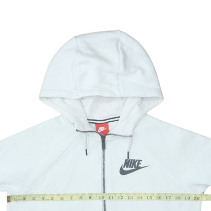 Mens UK Size S Nike White Full Zip Hoodie