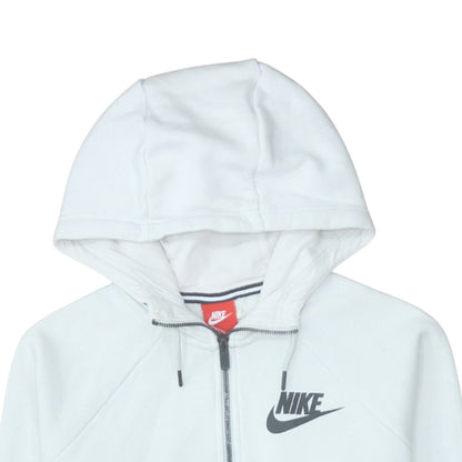 Mens UK Size S Nike White Full Zip Hoodie
