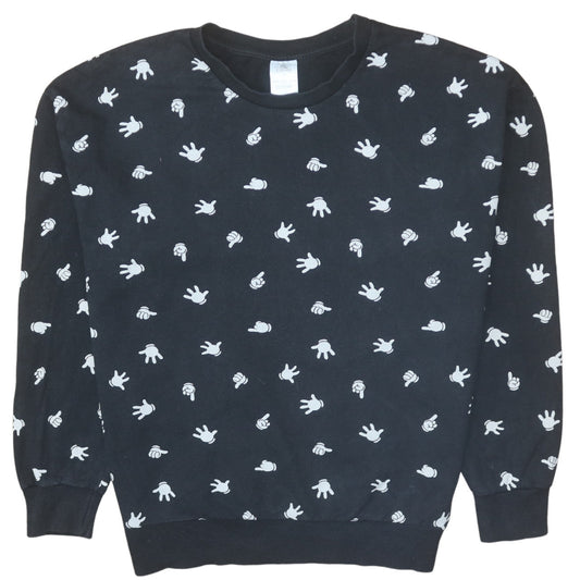 Womens UK Size 14 Disney Black Pullover Sweatshirt