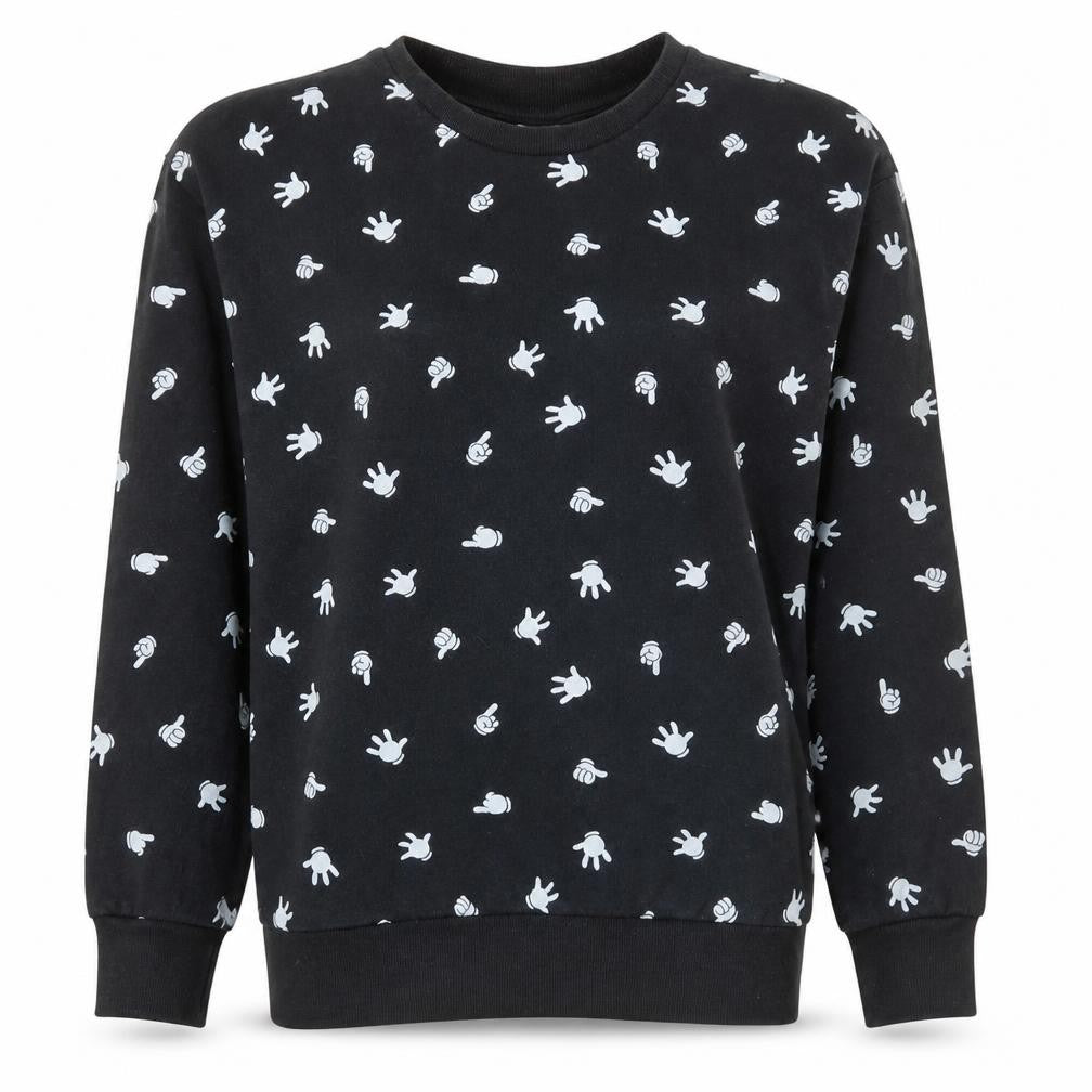 Womens UK Size 14 Disney Black Pullover Sweatshirt