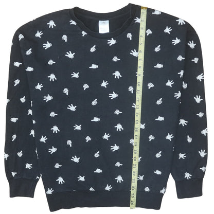 Womens UK Size 14 Disney Black Pullover Sweatshirt