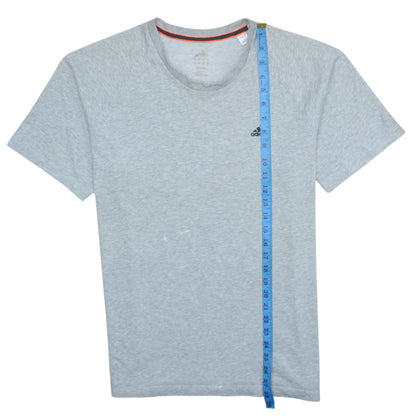 Adidas Men's Grey Crew Neck Short Sleeve Sports T-Shirt Medium