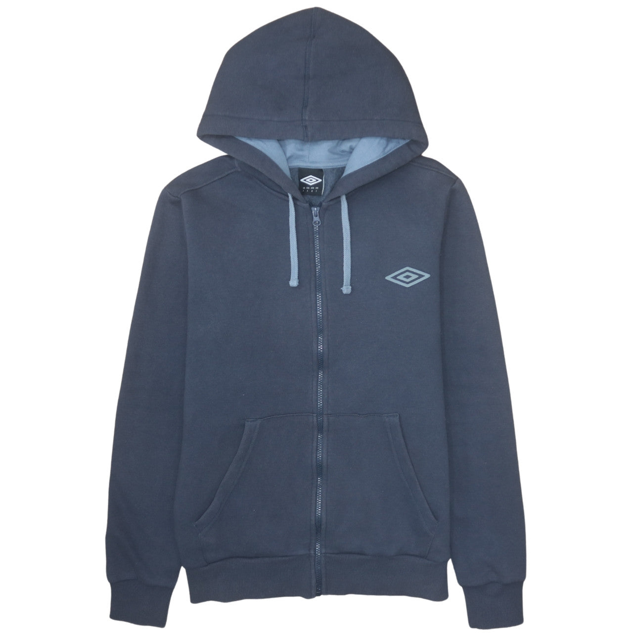 Mens UK Size L Umbro Blue Full Zip Hoodie