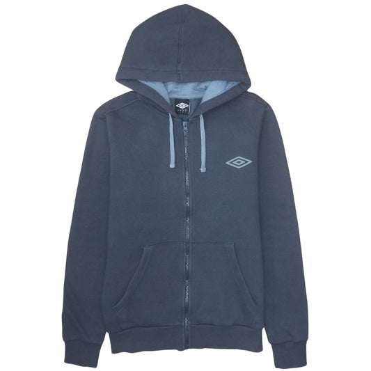 Mens UK Size L Umbro Blue Full Zip Hoodie