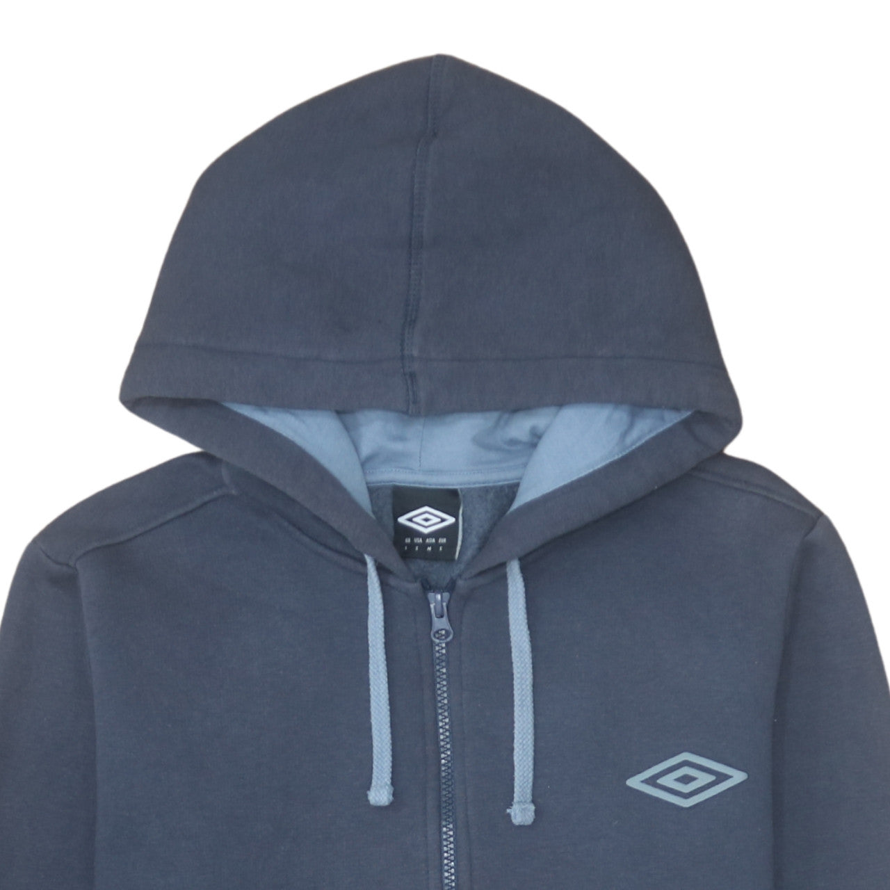 Mens UK Size L Umbro Blue Full Zip Hoodie