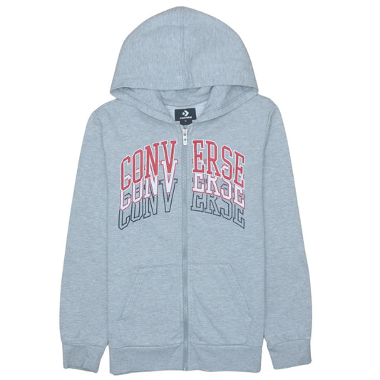 Converse Boys Grey Full Zip Logo Hoodie 12-13 Years
