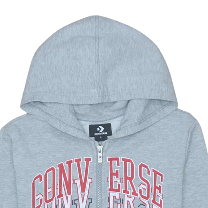 Converse Boys Grey Full Zip Logo Hoodie 12-13 Years