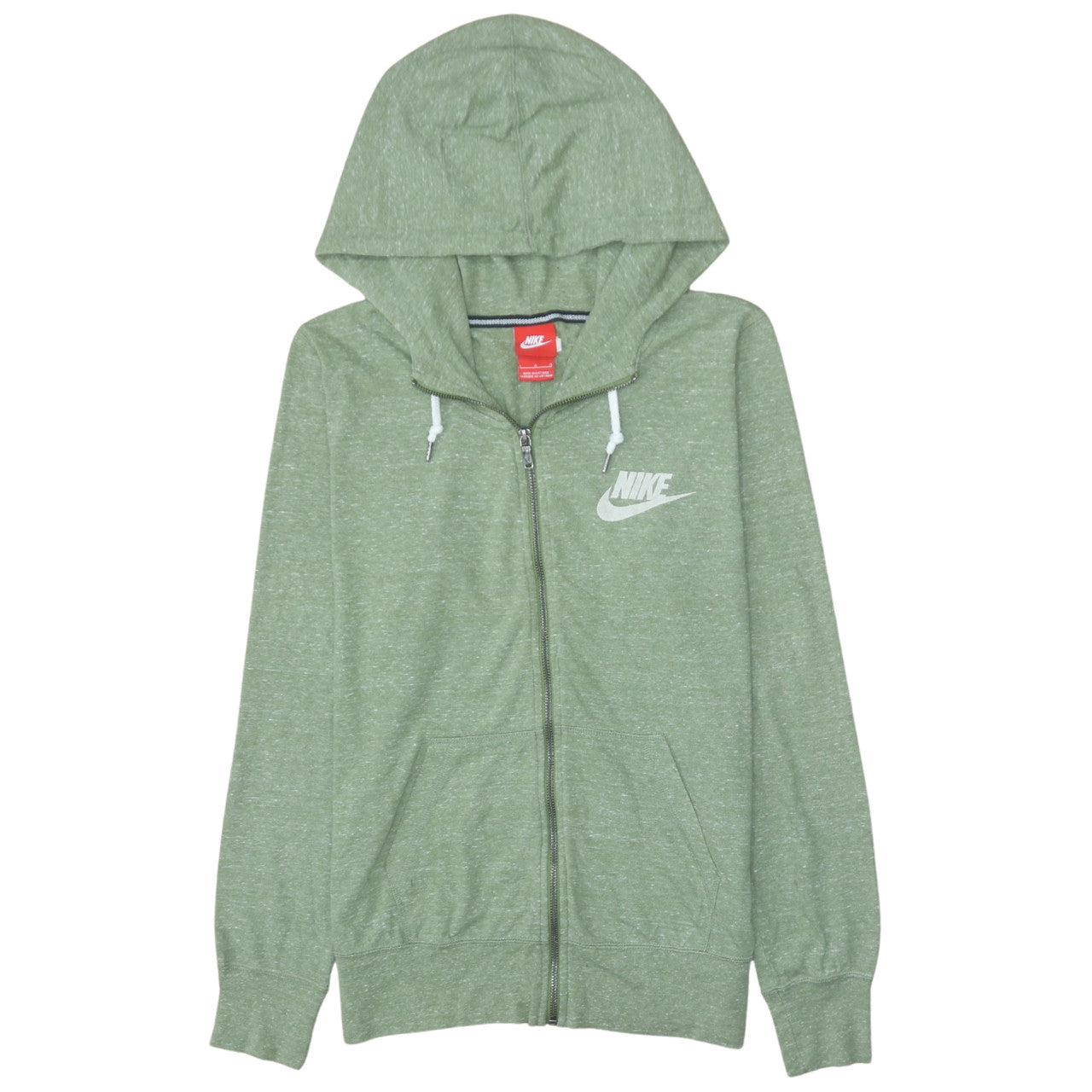 Womens UK Size M Nike Green Full Zip Hoodie