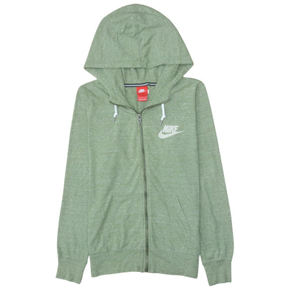 Womens UK Size M Nike Green Full Zip Hoodie