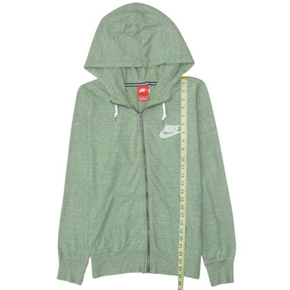 Womens UK Size M Nike Green Full Zip Hoodie
