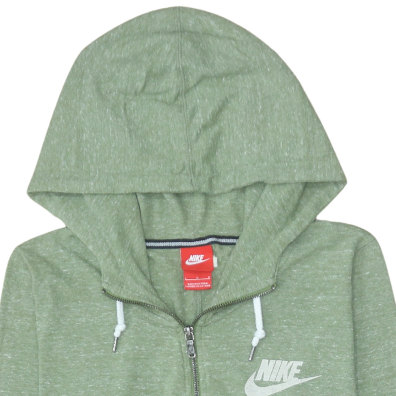 Womens UK Size M Nike Green Full Zip Hoodie