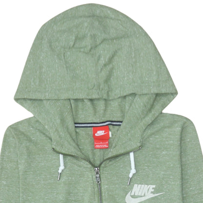 Womens UK Size M Nike Green Full Zip Hoodie