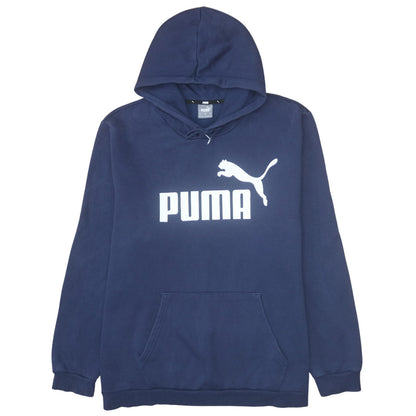 Mens UK Size 2XL PUMA Blue Pullover Hoodie