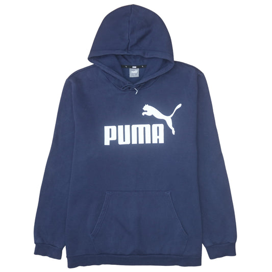 Mens UK Size 2XL PUMA Blue Pullover Hoodie