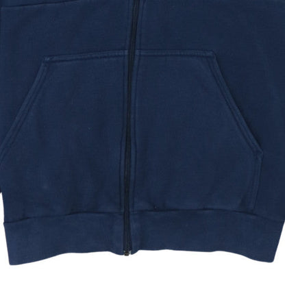 Adidas Boys Blue Full Zip Hoodie 13-14 Years Regular Fit Fleece Sweatshirt