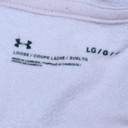 Womens UK Size L Under armour Pink Pullover Hoodie