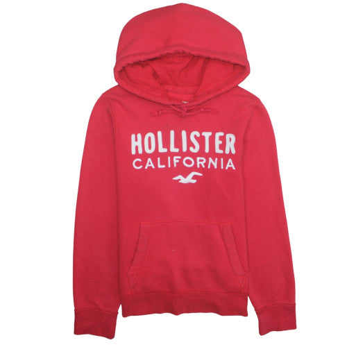 Mens UK Size XL Hollister Red Pullover Hoodie