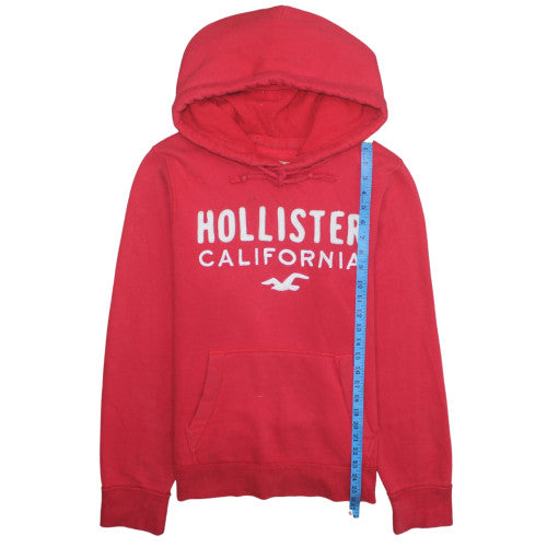 Mens UK Size XL Hollister Red Pullover Hoodie