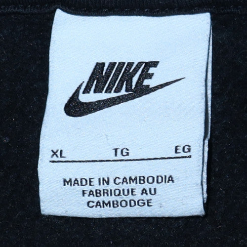 Mens UK Size XL Nike Black Pullover Hoodie