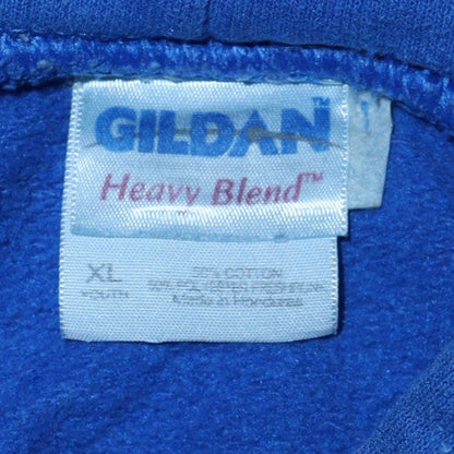 Mens UK Size XL Gildan Blue Pullover Hoodie