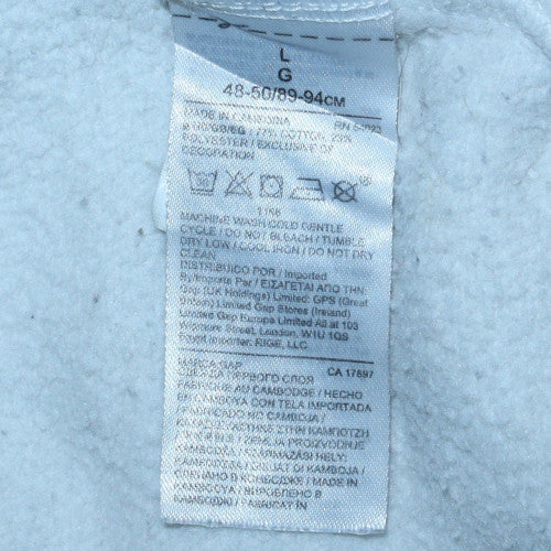 Mens UK Size L Gap White Pullover Hoodie