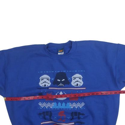 Mens UK Size XL Star Wars Blue Pullover Sweatshirt