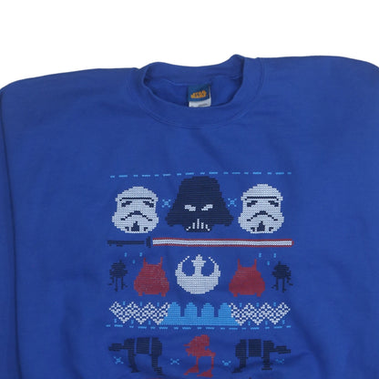 Mens UK Size XL Star Wars Blue Pullover Sweatshirt