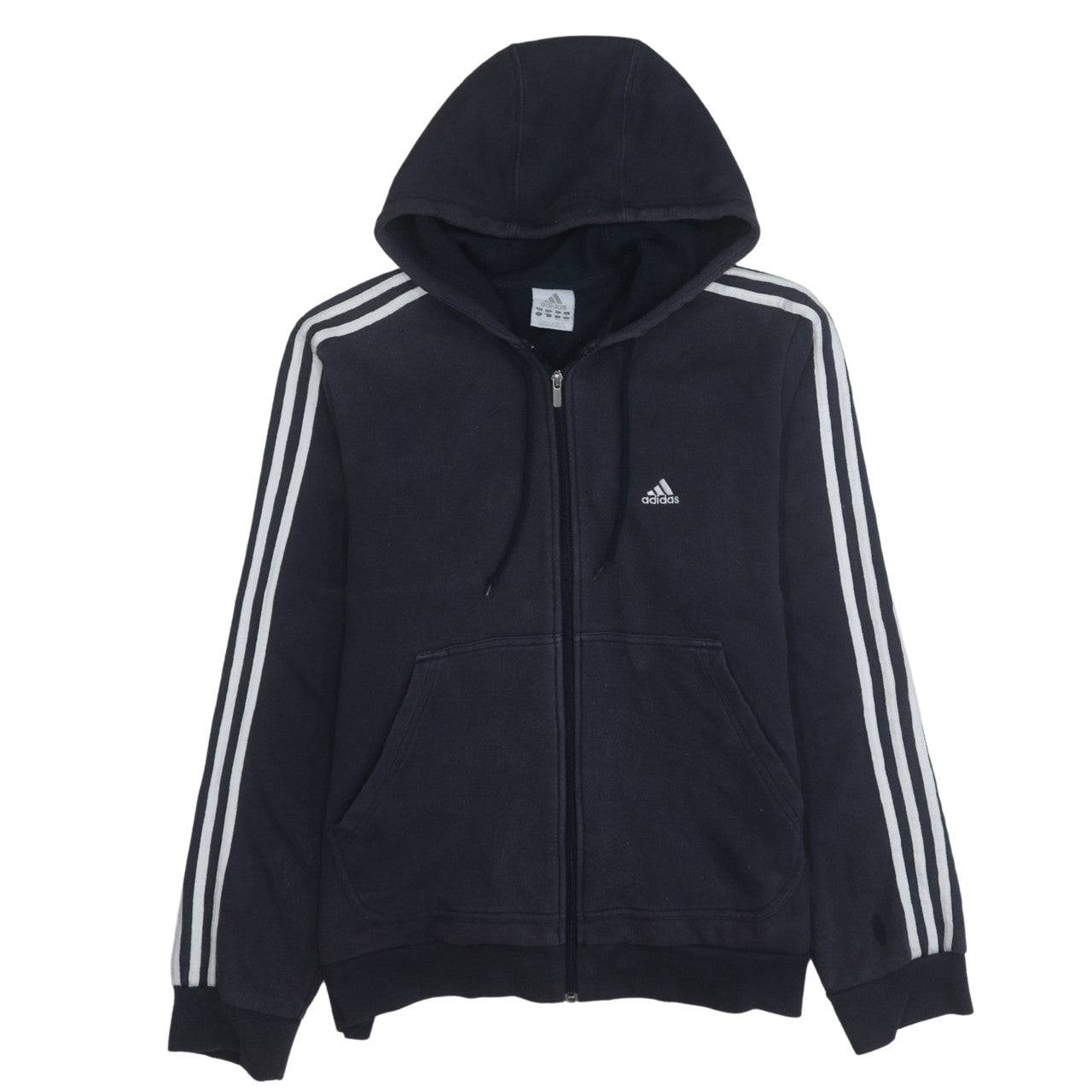 Mens UK Size L adidas Black Full Zip Hoodie