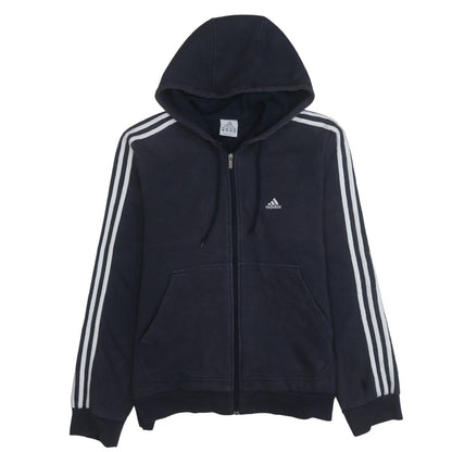 Mens UK Size L adidas Black Full Zip Hoodie