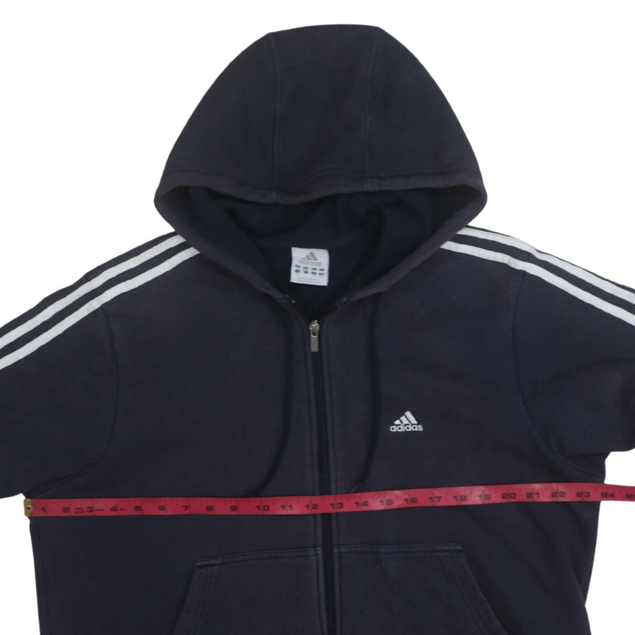Mens UK Size L adidas Black Full Zip Hoodie