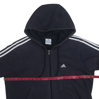 Mens UK Size L adidas Black Full Zip Hoodie