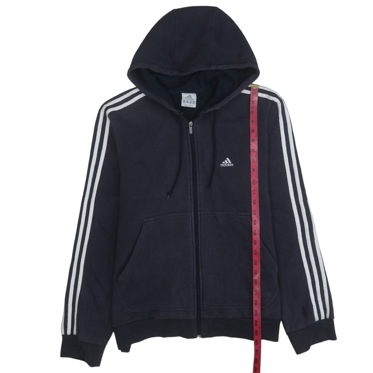 Mens UK Size L adidas Black Full Zip Hoodie
