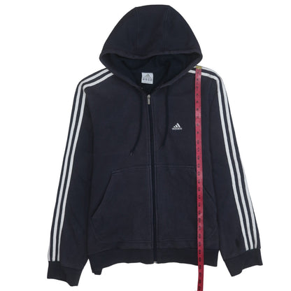 Mens UK Size L adidas Black Full Zip Hoodie