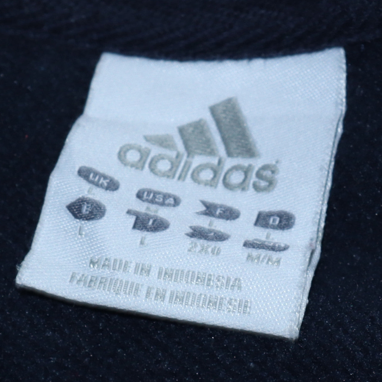 Mens UK Size L adidas Black Full Zip Hoodie