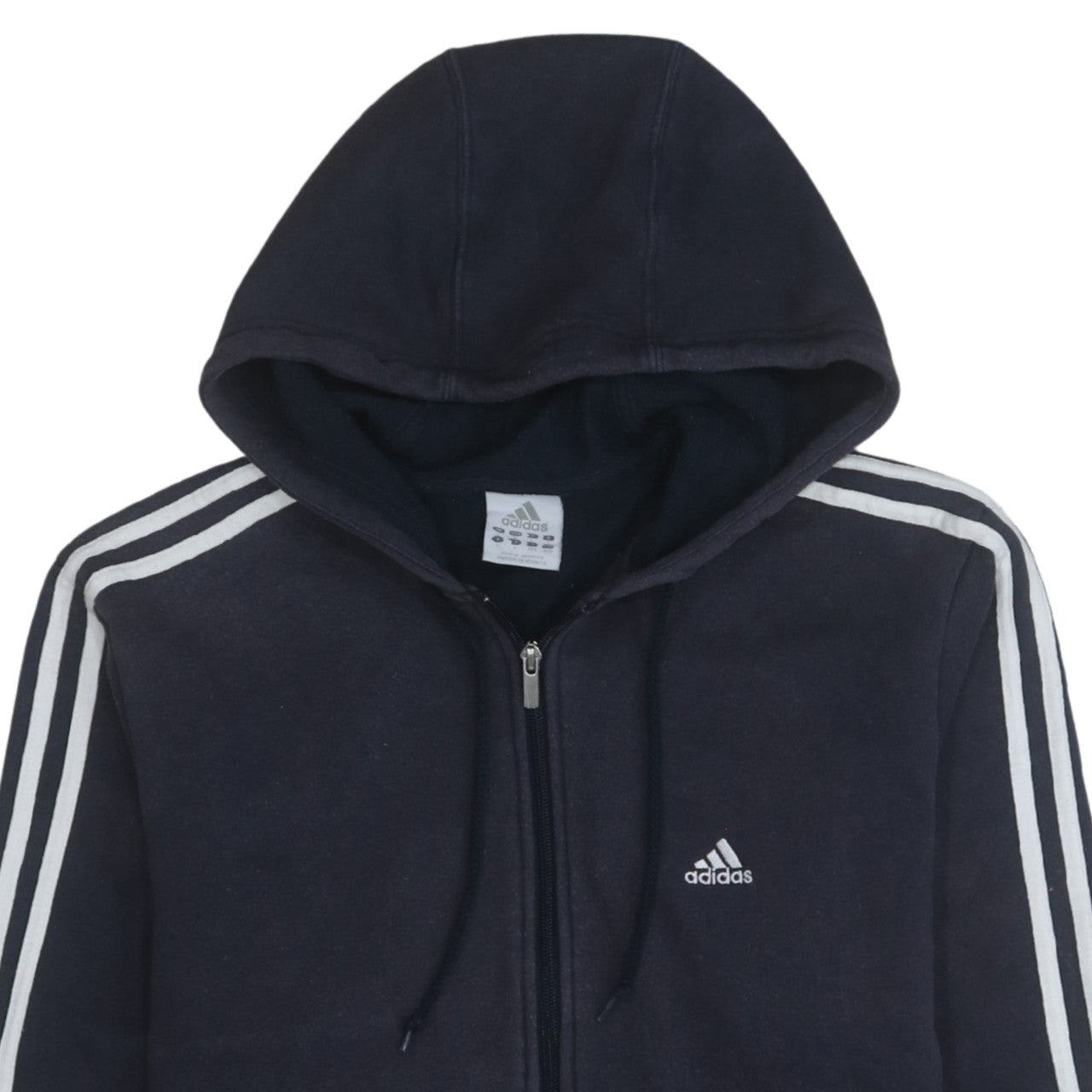 Mens UK Size L adidas Black Full Zip Hoodie