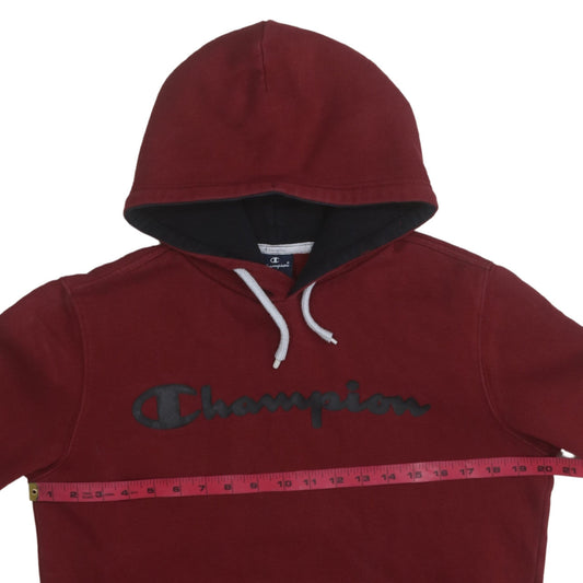 Mens UK Size S Champion Red Pullover Hoodie