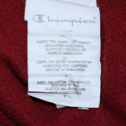 Mens UK Size S Champion Red Pullover Hoodie
