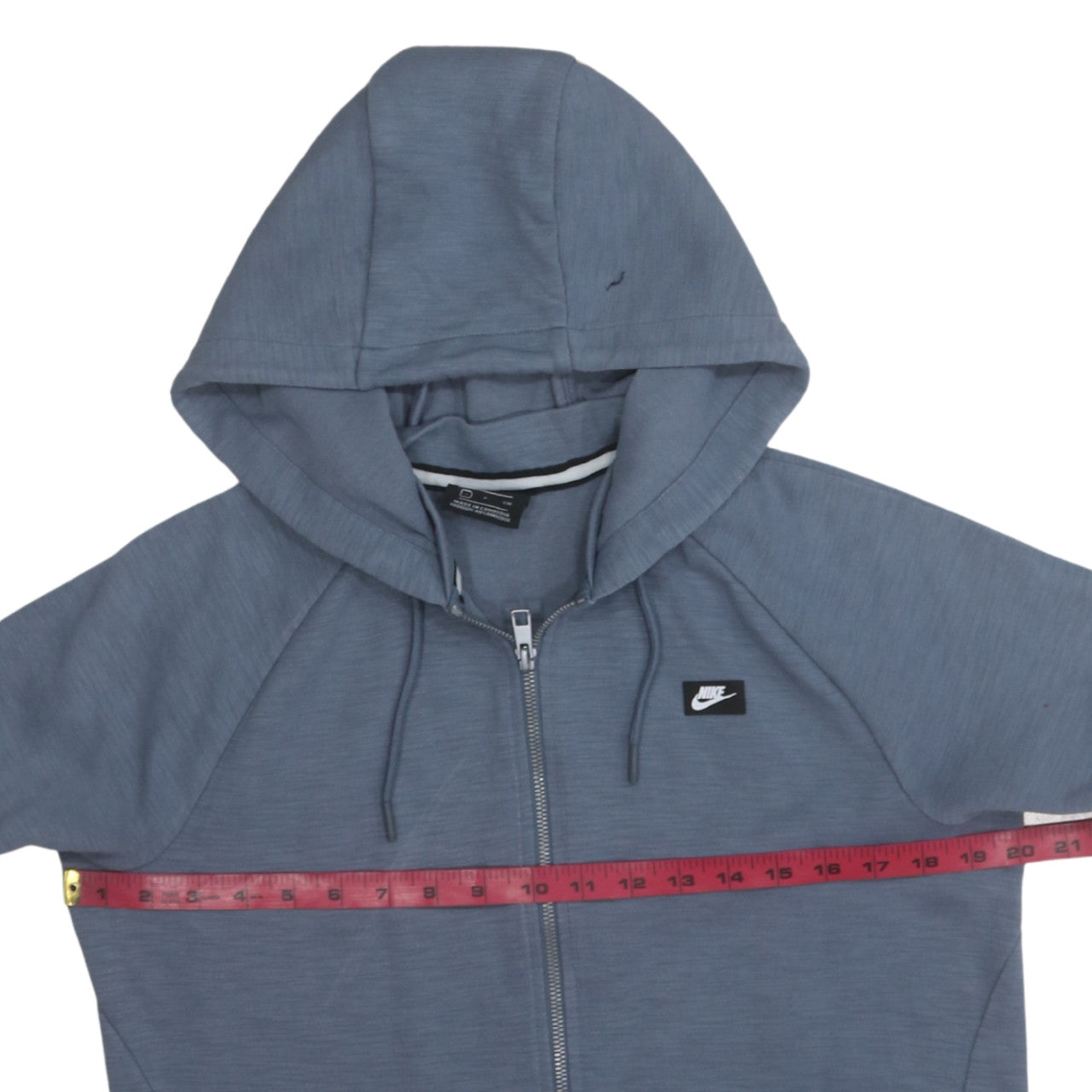 Mens UK Size S Nike Blue Full Zip Hoodie