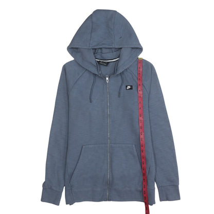 Mens UK Size S Nike Blue Full Zip Hoodie