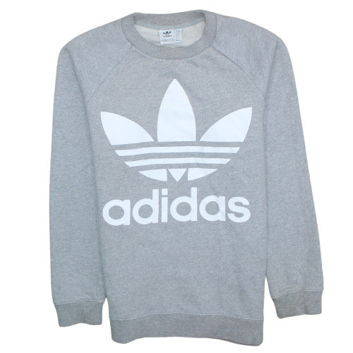 Womens UK Size 10 adidas Grey Pullover Sweatshirt