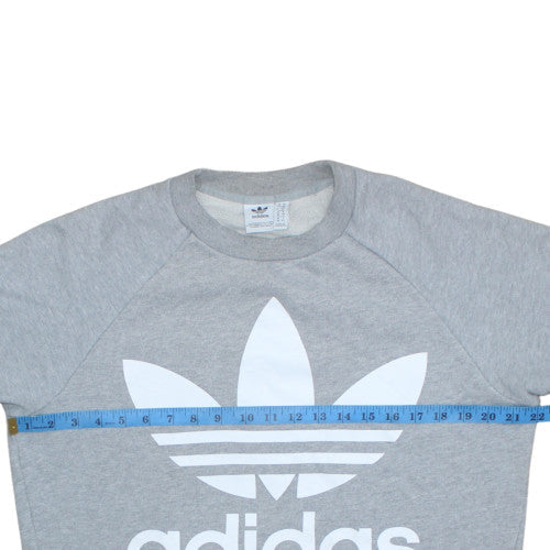 Womens UK Size 10 adidas Grey Pullover Sweatshirt