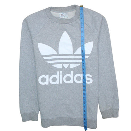 Womens UK Size 10 adidas Grey Pullover Sweatshirt