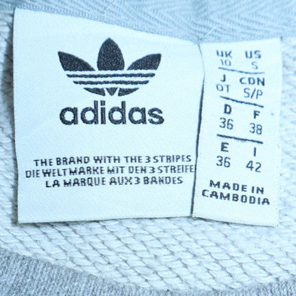 Womens UK Size 10 adidas Grey Pullover Sweatshirt