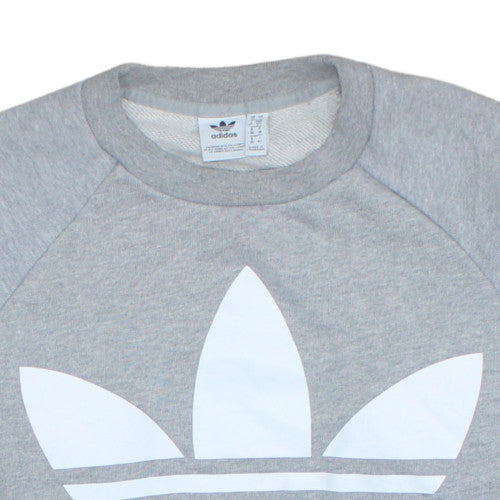 Womens UK Size 10 adidas Grey Pullover Sweatshirt